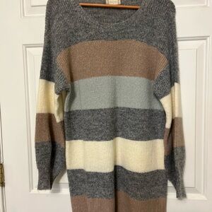 Altar'd State Modern Block Striped Sweater dress